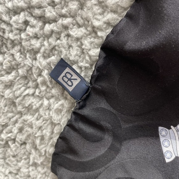 Renato Balestra‎ Scarf 100% Silk 33'x33''Floral Black White Made In Italy - Picture 6 of 10